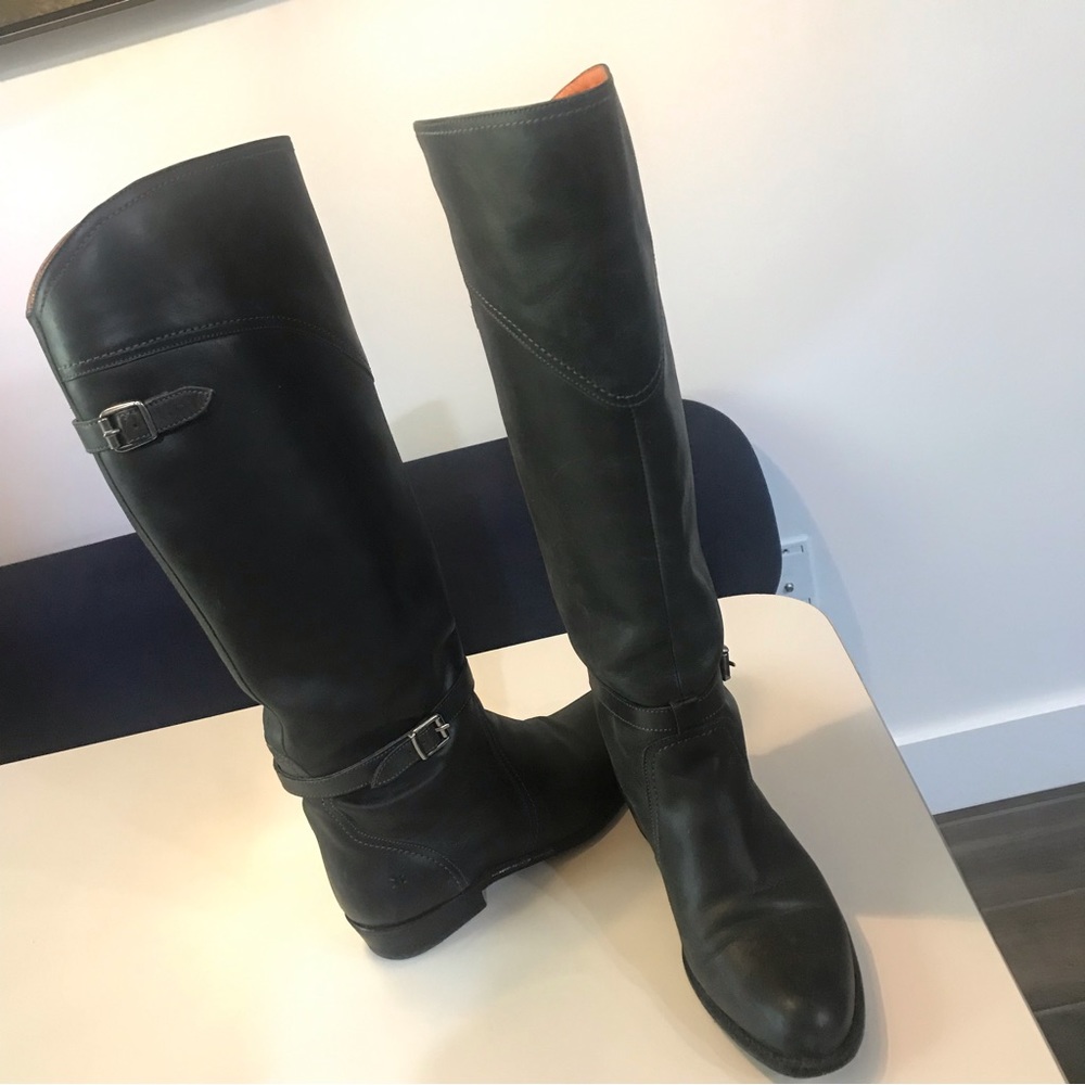 Frye dark Gray-Blue leather Dorado Riding Boots 77561 Sz 8